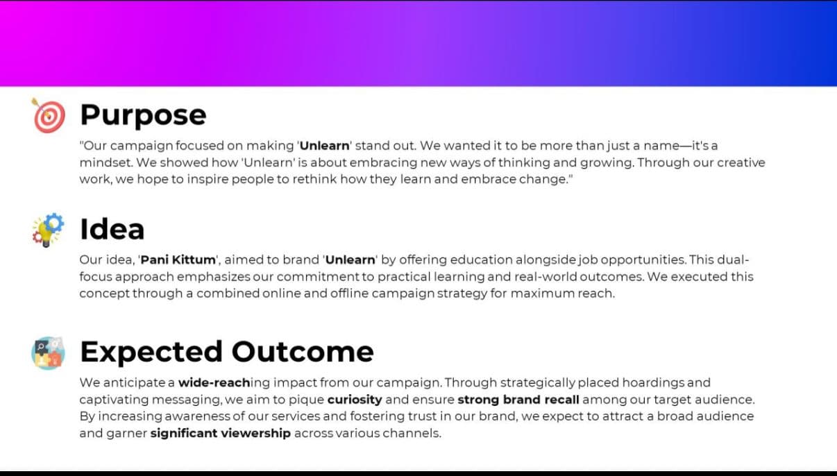 Purpose, Idea and Expected Outcome of the Pani Kittum campaign
